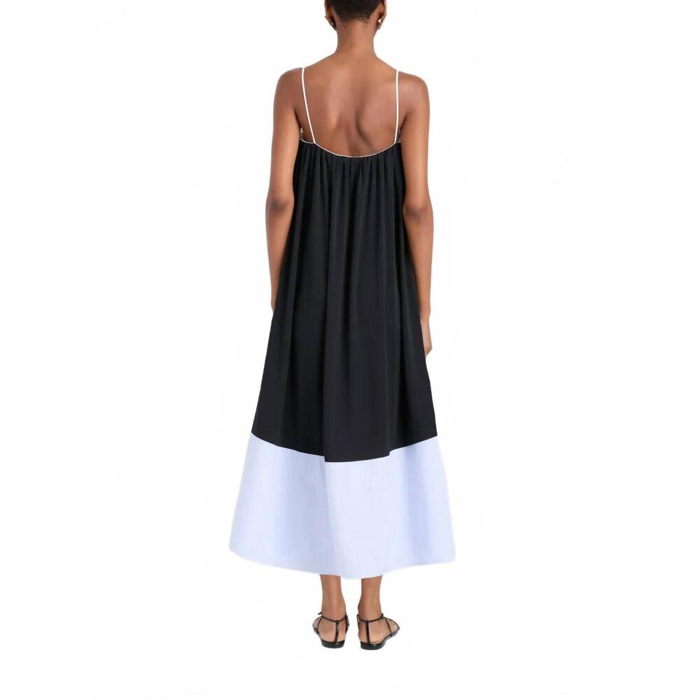 NEW PROENZA SCHOULER WHITE LABEL saria midi dress in black/sky - Picture 2 of 3